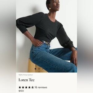 Nation LTD Black Long Sleeve Top